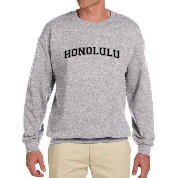 Honolulu, Text Men Sweatshirt, Male XX-Large