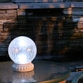 thumbnail image 2 of Chameleon Crackled Glass Solar Gazing Ball w/ Table Top Base, 2 of 6