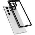 thumbnail image 3 of for Samsung Galaxy S23 Ultra Case 5G,Transparent Back,TPU Frames,Scratch-Resistant,Precise Camera Holes Slim Shockproof Protective Phone Case for S23 Ultra (Black), 3 of 13