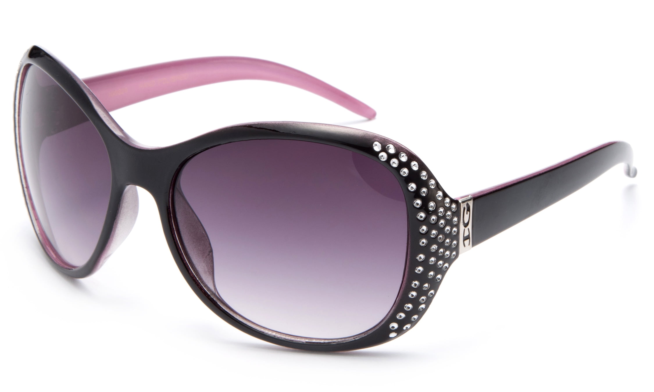 Large Plastic Frame Sparkle Tow Tone Fashion Sunglasses for Women ...