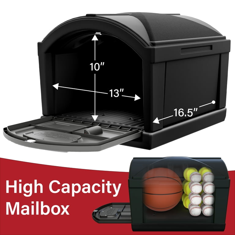 Simplay3, Extra Large Mailbox Top, Black, Fits Standard Mounting