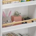 thumbnail image 4 of SESSLIFE 3-Tier Kids Bookshelf, Wood Kids Bookcase for Boys Girls, Modern Toy Storage Organizer for Bedroom, Playroom, Nursery, White, 4 of 12
