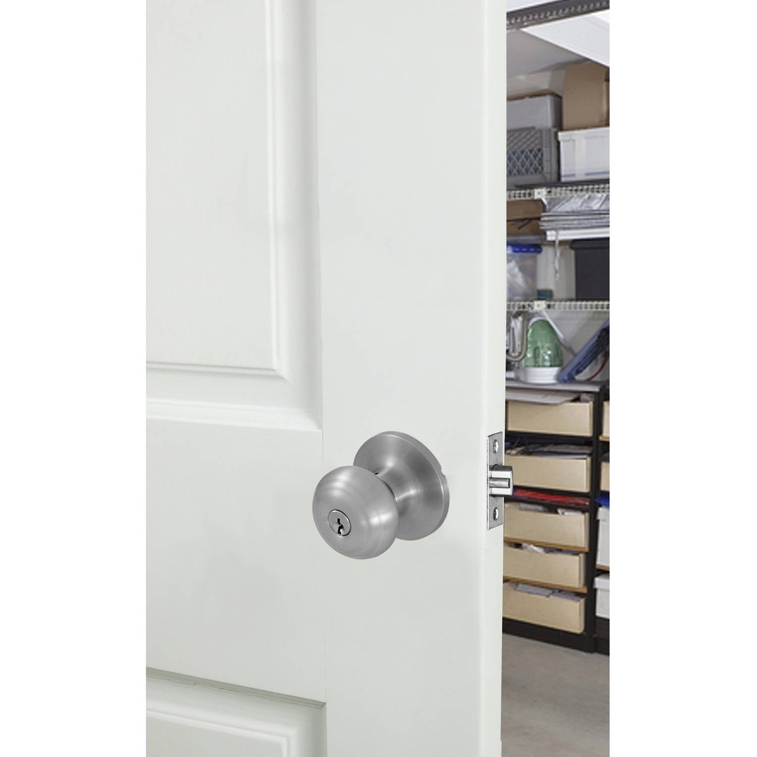 Honeywell Classic Privacy Door Knob, Satin Nickel, 8101302