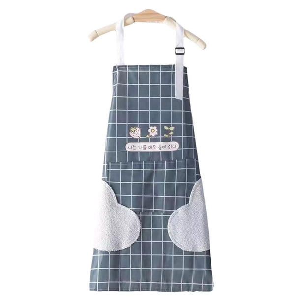 TQEHS Delantal lavable a mano para cocina, hogar, cocina, impermeable, antiincrustante, resistente al calor