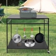 thumbnail image 4 of Fichiouy Outdoor Grill Cart Table Food Prep Table for Grill,Dining Cart Table, 4 of 7