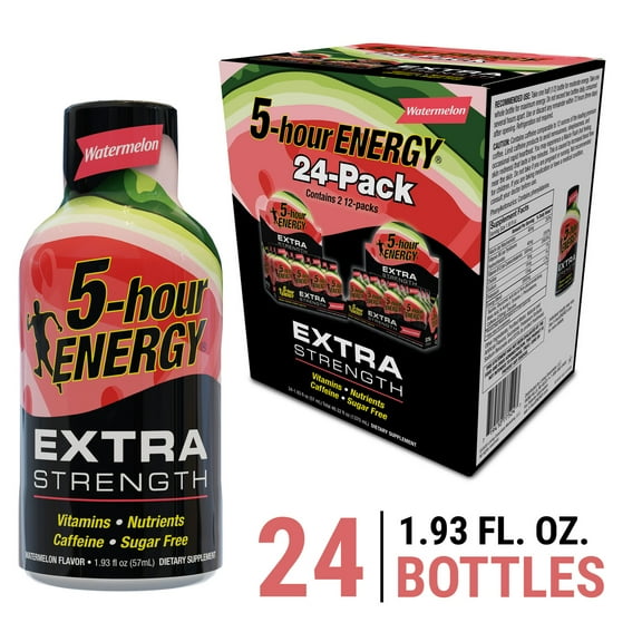 5-hour ENERGY® Shot, Extra Strength, Watermelon, 1.93 oz, 24 Count