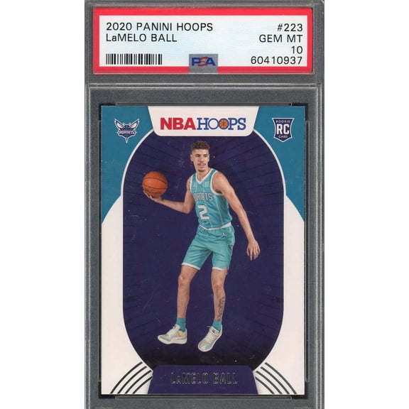 LaMelo Ball 2020 Panini Hoops Basketball Rookie Card RC #223 Graded PSA 10