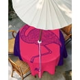 thumbnail image 3 of Pink Navy Blue Flamingo Outdoor Tablecloth with Umbrella Hole, Summer Beach Coastal Modern Art Spillproof Waterproof Outdoor Table Cover, Patio Tablecloths for Party/Garden/Picnic, Round 54 inch, 3 of 9