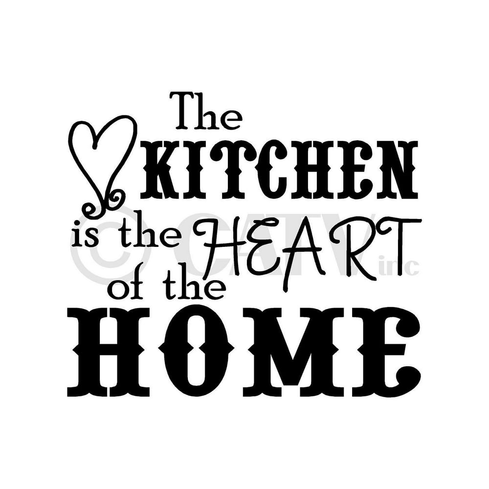 The Kitchen Is The Heart Of The Home wall decal vinyl lettering sayings