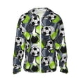 thumbnail image 2 of Uemuo Football Pattern Women's Full Zip UPF 50+ Sun Protection Hoodie Jacket Long Sleeve Sun Shirt Hiking Outdoor Performance with Pockets-3X-Large, 2 of 9