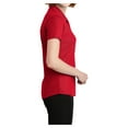 thumbnail image 3 of Yellow Rooster Women's EZPerformance Pique Polo T-Shirt Apple Red XS, 3 of 6
