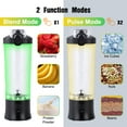 thumbnail image 3 of MOONORAH Portable Blender for Shakes and Smoothies, Personal Blender for Shakes with 21 Oz Travel Cup, Mini Personal Size Blender with 10 Blades and USB Rechargeable for Gym, Home and Outdoors, Black, 3 of 12