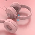 thumbnail image 2 of Auriculares para juegos con cable rosa - Sonido envolvente 7.1 - Controladores de audio en almohadillas de espuma viscoelástica con cubierta de tela duradera - Auriculares multiplataforma para PC/PS4/NS Rojo Verde, 2 of 4