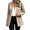 Khaki, variant on Knit Texture Fitted Jacket for Everyday Ready Outerwear with Structured Detailing Women's Casual Jackets, Blue, S