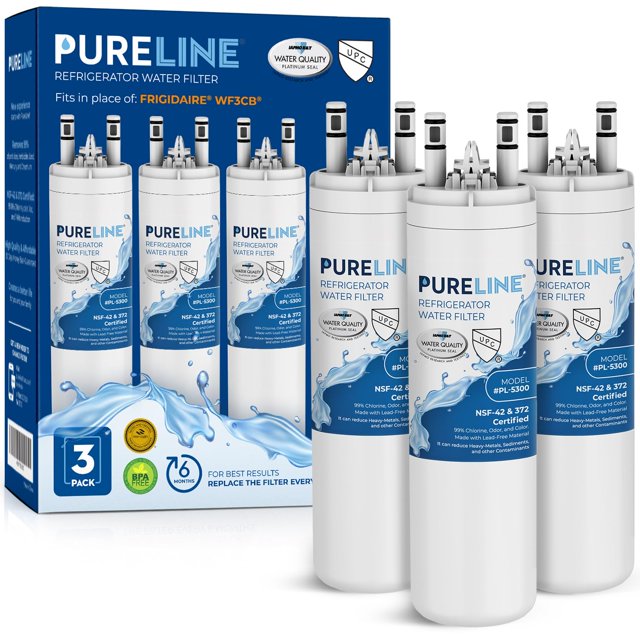 Filtro de agua para refrigerador PURELINE WF3CB de reemplazo, paquete de 3