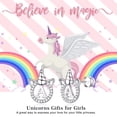 thumbnail image 3 of TINGN Unicorns Gifts for Women Earrings S925 Sterling Silver Post CZ Initial Unicorn Earrings 14K White Gold Plated Stud Earrings for Women, 3 of 6