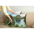 thumbnail image 3 of Ambesonne Landscape Throw Pillow Cover 2 Pack, Cliff in Philippines, 24", Green Brown Blue, 3 of 6