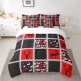 thumbnail image 2 of Homewish Rustic Camo Camouflage 7-Piece Twin Bedding Sets,Jungle Wildlife Deer Bedding Comforter Set,Red Black Checkered Sheet Sets For Adults,Super Cozy Room Decor, 2 of 8