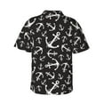thumbnail image 3 of Balery Anchor Print Men's Hawaiian Shirts Short Sleeve Beach Shirt Relaxed Fit Vacation Button Down Shirts-XX-Large, 3 of 9