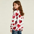 thumbnail image 5 of ATOGUTA Girls Sweatshirts Kids Casual Long Sleeve Loose Valentine's Day Tops Comfy Lightweight Pullovers Size 1T-15, Beige, 5 of 5