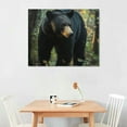 thumbnail image 2 of Black bear, forest Canvas Wall Decor For Bedroom Fashion Kitchen Wall Pictures Living Room Bedroom Home Office Wall Decor Ready to Hang, 2 of 6