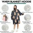 thumbnail image 5 of Goldendoodle Dog Wearable Oversized Blanket,Wearable Blanket Hoodie for Adults,Cozy Hooded Blankets with Super Pockets,Super Warm Fuzzy Pullover for Women & Men, 5 of 6