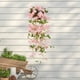 thumbnail image 5 of Simulación de flores de primavera para colgar en la pared | Orquídeas artificiales de ratán, plantas verdes, 99 cm, guirnalda floral decorativa para interiores y exteriores, ideal para sala de, 5 of 6