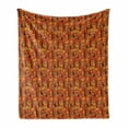 thumbnail image 1 of Hedgehog Soft Flannel Fleece Throw Blanket, Autumn Season Nature in the Woodlands Organic Wild Outdoors Themed Illustration, Cozy Plush for Indoor and Outdoor Use, 50" x 60", Multicolor, by Ambesonne, 1 of 6