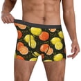 thumbnail image 2 of Cauagu Orange Lemon Print Boxer Briefs for Men,Comfortable Breathable Men's Underwear Moisture Wicking Underpants -Large, 2 of 8