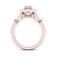 thumbnail image 3 of 3/4Ct TDW Oval Diamond 14k Rose Gold Halo Engagement Ring (I-J, I2), 3 of 4