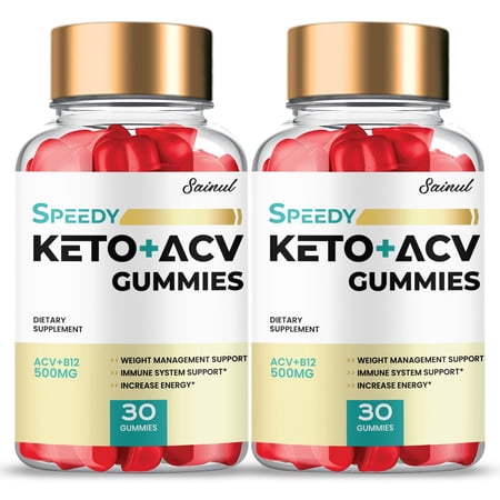 Speedy Keto ACV Gummies, Speedy Keto Plus ACV Gummies, Speedy Keto, Speed Keto + ACV Official Apple Cider Vinegar for Weight Management (2 Bottle)