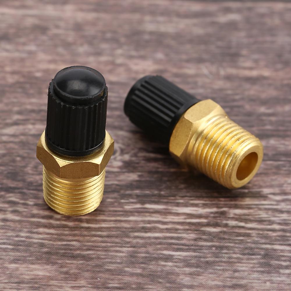 OTVIAP 2 Pcs 1/4 Inch NPT MPT Brass Air Compressor Tank Fill Valve, Tire Tyre Tank Valve, Air