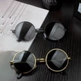 thumbnail image 4 of Gafas de sol redondas de metal retro Tendencia de moda Gafas de sol redondas para hombres y mujeres Opción de equipo de viaje Gafas, 4 of 6