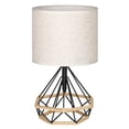 thumbnail image 3 of Simple Bedside Table Lamp, Modern Basket Lamp, Linen, 3 of 3