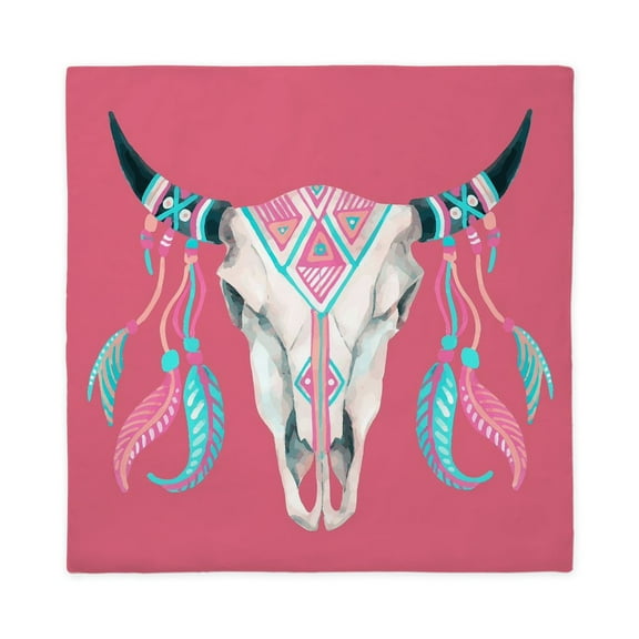 CafePress - Buffalo Skull - Queen Duvet