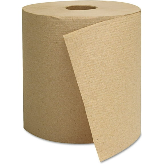 1825 Hardwound Towels, Brown, 1-Ply, Brown, 800ft, 6 Rolls/Carton