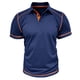 thumbnail image 2 of pstuiky Mangas cortas para hombre, Camiseta de manga corta para hombre, estilo informal, lisa, con cuello vuelto, botones y blusa ropa de hombre xl, 2 of 8