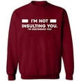 thumbnail image 2 of OXI Crewneck Sweatshirt - Not Insulting You Describing, Basic Casual Sweatshirts for Men's and Women Fleece Sweatshirt Long Sleeve - Cardinal Red Medium, 2 of 2
