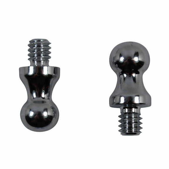 Renovators Supply Chrome Plated Medium Cabinet Door Hinge Finial Pair 1/2 in Kitchen Cabinet Hinge Finial w/Ball Tip