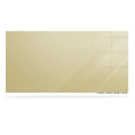 Ghent Manufacturing ARIASN54BG Aria 5 x 4 ft. Low Profile 0.25 in. Vertical Beige Glassboard with 4 Markers & Eraser
