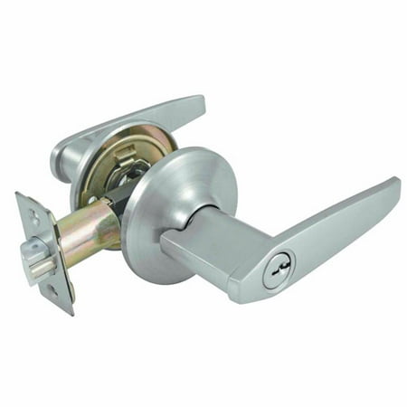 Chrome Lever Lockset - Ultra 44466 Dull Chrome Eternity Finish Lever Handle Entry Door Lockset