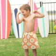 thumbnail image 4 of FORMRS Boys Swim Trunks Quick Dry Mesh Liner Boardshorts Sizes XS-XL, Orange Circle, 4 of 7