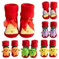 thumbnail image 1 of Calcetines temáticos navideños para bebés Mezcla de algodón Antideslizante Niños recién nacidos Bebés bebés Ropa Regalos Calcetines para niños Patrones surtidos 0-1 años Tipo 2 6 pares Methold BA000376-03, 1 of 7