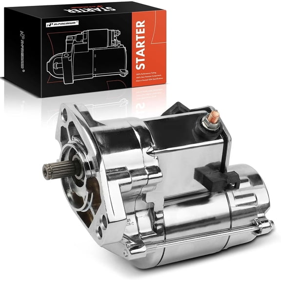 A-Premium Starter Motor Compatible with Harley-Davidson Dyna 1991-1993, Electra Glide 1991-1993, Fat Boy 1991-1993, Heritage Softail 1991-1993, Tour Glide 1991-1993, 12V 1.4KW 18-Teeth Clockwise