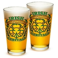 Pint Glasses “ Firefighter Gifts for Men or Women “ Firefighter Irish Heritage Beer Glassware “ Beer Glasses with Logo...