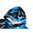 thumbnail image 3 of Cooltree Boys Hooded Sweatshirt - Fashion Soft Long Sleeve Kangaroo Pocket Lightning Blue Pullover Casual Tops Size 6, 3 of 7