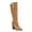 khaki, variant on Wome Knee High Boots Wide Calf Stacked Block Heel Pointed Toe Riding Boots