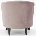 thumbnail image 4 of Fox Hill Trading Windsor 17.5" Traditional Polyester Fabric Club Chair in Pink, 4 of 4