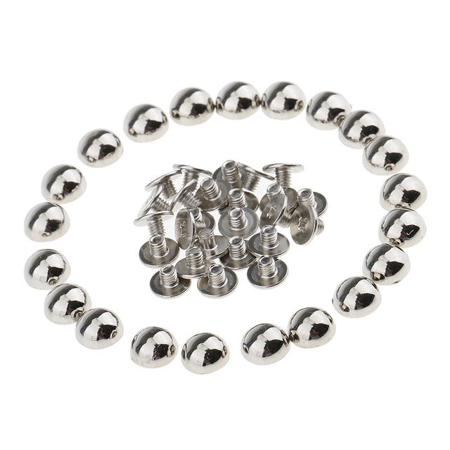 20 piezas de remaches de , metálicas de una sola tapa para plata Sunnimix Remaches