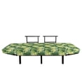 thumbnail image 3 of Tropical Futon Couch, Green Tone Pattern of Exotic Flowers and Leaves Summer Theme Aloha Hawaii Party, Daybed with Metal Frame Upholstered Sofa for Living Dorm, Loveseat, Multicolor, by Ambesonne, 3 of 4